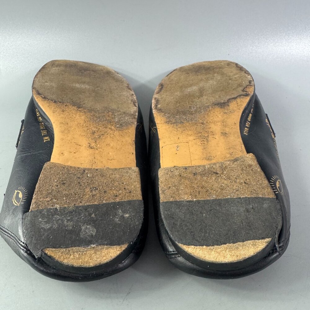 Isabel Marant Fanzel Collapsible-heel Leather Loafers In Metallic Black, Size 40 - Picture 11 of 15